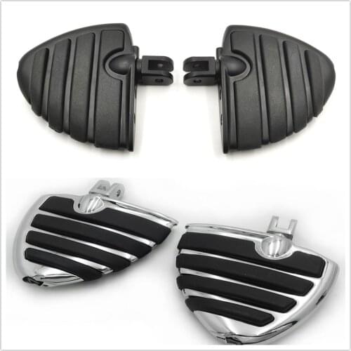 Free Shipping Black Wing Mini Floorboards w/ Adapters For Harley Davidson 2018-Later FXBB FXBR FXBRS FX Aftermarket Motor Pegs