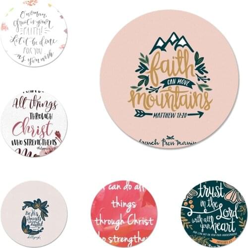 Bible verse Philippians Jesus Christ Christian Icons Pins Badge Decoration Brooches Metal Badges For Backpack Decoration 58mm