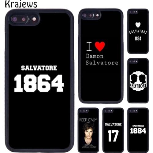 Krajews Vampire Diaries Salvatore 1864 Phone Case For iPhone X XR XS 11 12 Pro MAX 5 6 6S 7 8 Plus Samsung Galaxy S7 S8 S9 S10