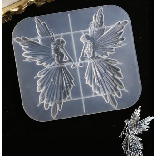 Girl with Flute Epoxy Resin Molds DIY Angel Plaster Aromatherapy Silicone Mould Handmade Crafts Jewelry Tool