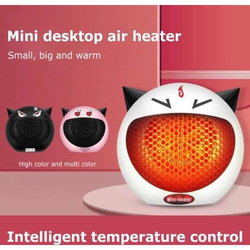 400W Electric Heater Warming Mini Heater Dormitory Desktop Heater Foot Warmer Gift Cartoon Cute Little Devil Desktop Heater 220V