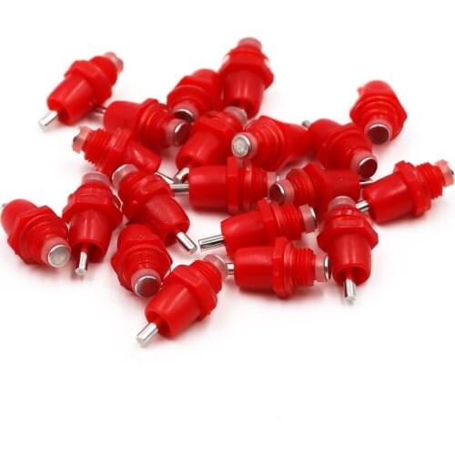 10 Pcs Poultry Chicken Nipple Drinker Drinking Fountain Red Spring Type Mouth Water Poultry Farming Feeding Equipment
