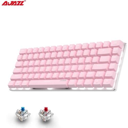 Pink Keyboard for Office Lady Notebook Desktop Mechanical Switch Red Green Shaft Optional Pink LED Backlit Mechanical Keyboard
