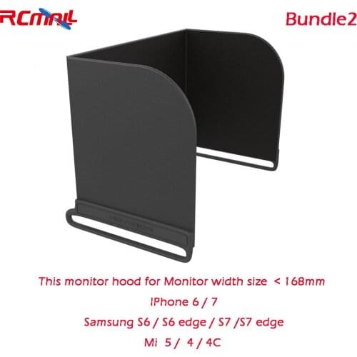 RCmall Phone Monitor Hood Sunshade For MAVIC PRO DJI Phantom 4 3 Inspire1 M600 OSMO FPV 111/128/168/200mm DR1813