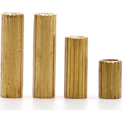 10/20pcs M2 Copper Standoff Screw Spacer Circular Double-pass Pillars Security Surveillance Cameras Spacing Screws