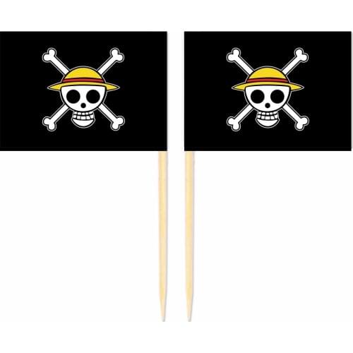 Mechanic Pirat Toothpick Flag 3.5X2.5CM Cake Topper Party Cupcake Wedding Baby Shower Supplies Lovely Baking Dessert Decorations