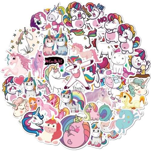 50PCS Cartoon Pink INS Style Vsco Girl Stickers For Laptop Moto Skateboard DIY Suitcase Laptop Bicycle Helmet Car Decals