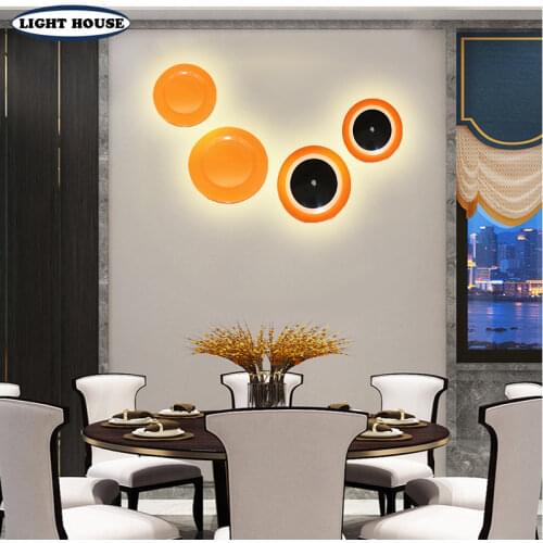 New disc type LED lamp bedroom ceiling lamp modern living room wall lamp aisle decorative lamp restaurant kitchen lighting