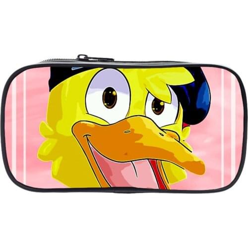 Quackity Pencil Case Large-capacity Pen Case Fashion Multifunction Pen Bag Students School Pencil Box Children Stationery Bags