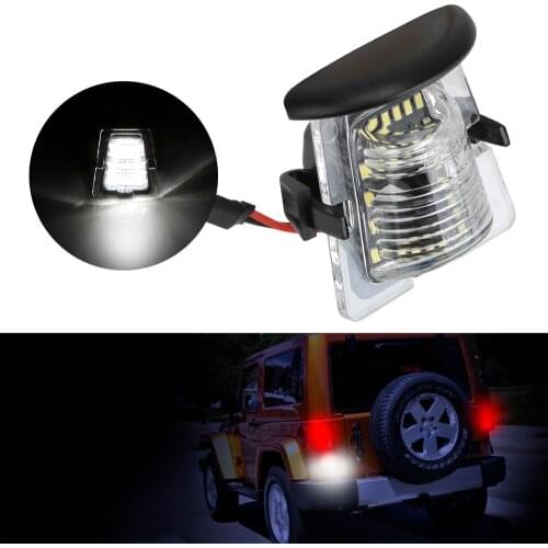 Car License Light LED Number License Plate Light Auto Accessories White for Jeep Wrangler JK JKU 2007-2018 Car Styling