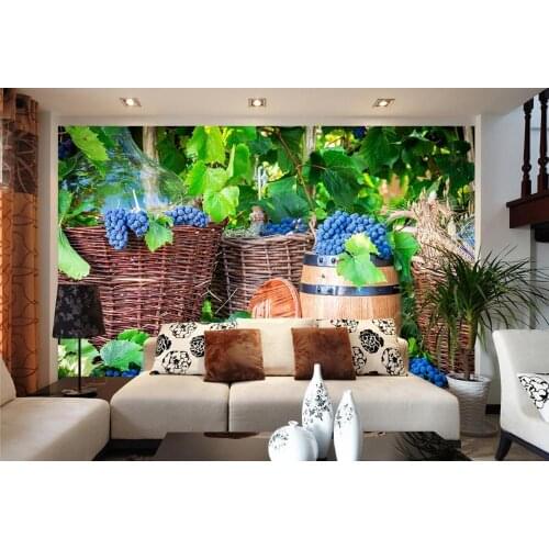 Custom photo 3d wallpaper 3d Living room bedroom Blueberry vine HD wallpaper TV background wall