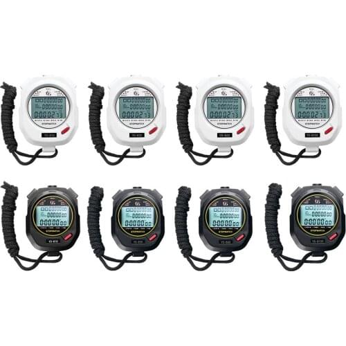 Portable Handheld Waterproof Digital LCD Stopwatch Chronograph Sports Professional stopwatch Timer Counter With Strap 2021