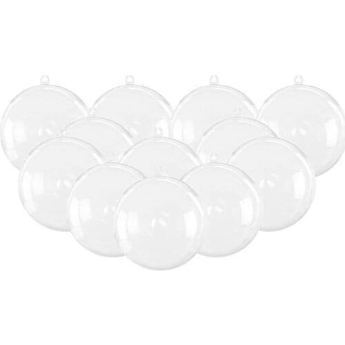 Transparent Decoration Balls, 20 Transparent Christmas Decoration Balls, Christmas Decoration Tree Balls (100 Mm)