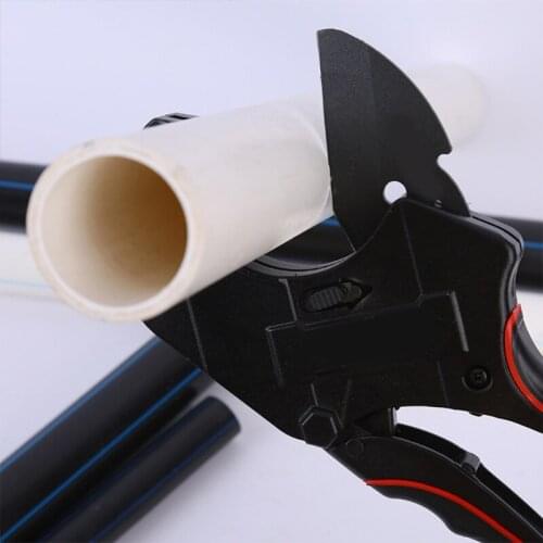 B2QB Pipe and Tube Cutter, Ratcheting Hose Cutter One-hand Fast Pipe Cutting Tool for Cutting PEX, PVC, and PPR Pipe