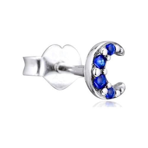 Signature ME My Moon Single Stud Earrings 100% 925 Sterling-Silver-Jewelry Free Shipping