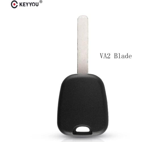 KEYYOU Transponder Car key Shell Replacement Case for CITROEN C1 C2 C3 Pluriel Uncut VA2 Blade Original key