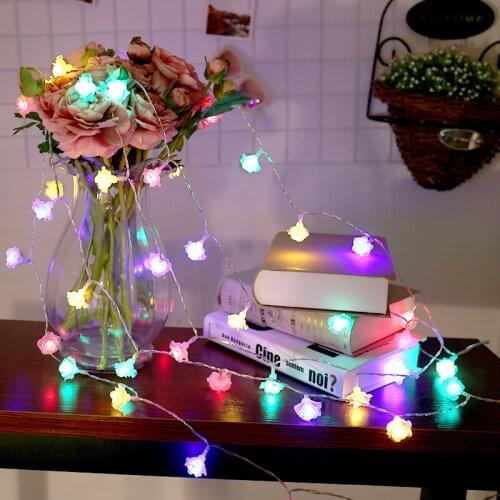 Led Rose Lamp String Wedding Room Romantic Arrangement Valentines Day Proposal Creative Lantern Flashing Battery Box Decorative