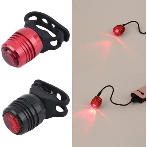 USB Rechargeable 3-Mode Bike Tail Lamp Bike Bicycle Tail Rear Warning Red Light Lamp Aluminum alloy+ Silicone Wholesale