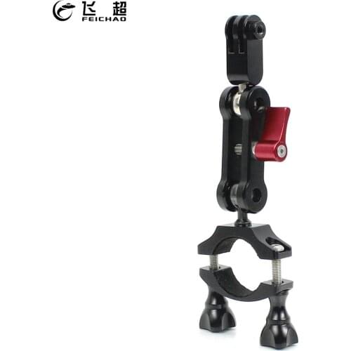 360 Rotatable Motorcycle Bicycle Handlebar Mount Holder Clip Full Aluminum 1/4" & Tripod Adapter for Gopro Hero 8 7 6 5 4 Camera