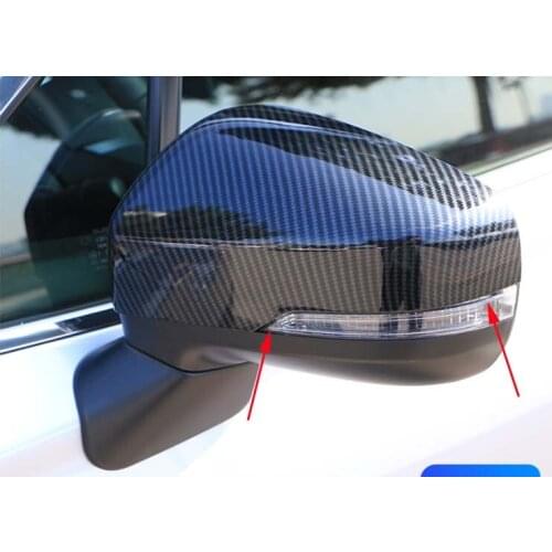 Car Side Mirrors Rearview Cover Trims New For 2019-2021 Subaru Forester Fiber 2PCS