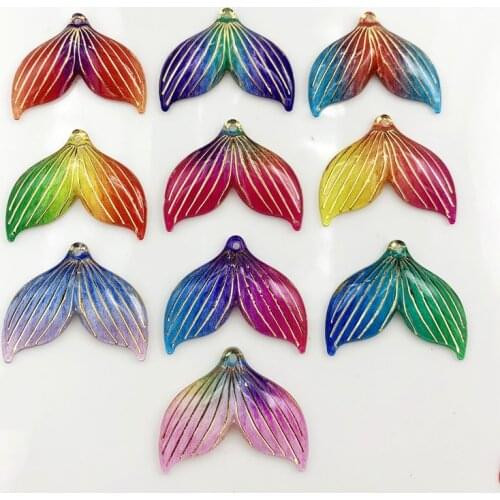 20pcs 24*30mm Acryl Rhinestones Mermaid Fish Scale Tail Crystal Applique Crystal Jewelery For Clothes Rhinestones Handicrafts