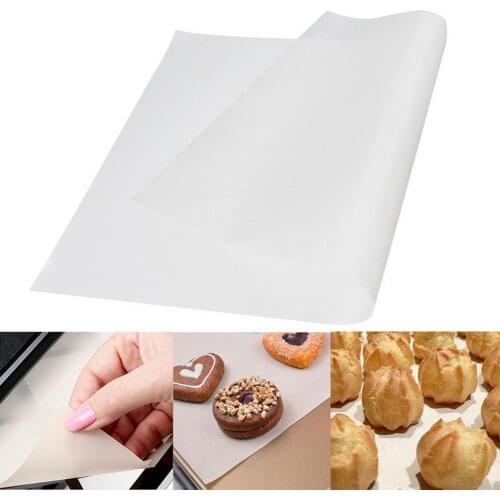 50Pcs Rectangle Non-stick Barbecue Kitchen Oven Baking Pan BBQ Liner Papers Mats Baking Pastry Tools Accessories Wood Pulp