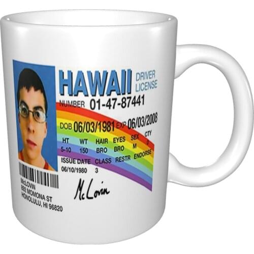 Authentic Superbad Mclovin License New Mug Coffee Cup Coffee Mug Plastic Vase Hard Viking Horn