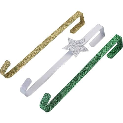 Garland Metal Hook Christmas Decoration Wreath Hanger 3pcs Durable Multicolor Bronze For Front Door Wrought Iron Claw