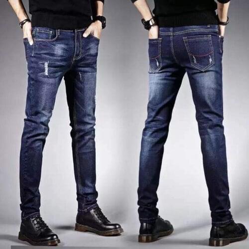 10 Styles Black Blue Grey Classic Pants 2021 Mens Stretch Fit Jeans Spring Summer Business Casual Fashion Skinny Jeans