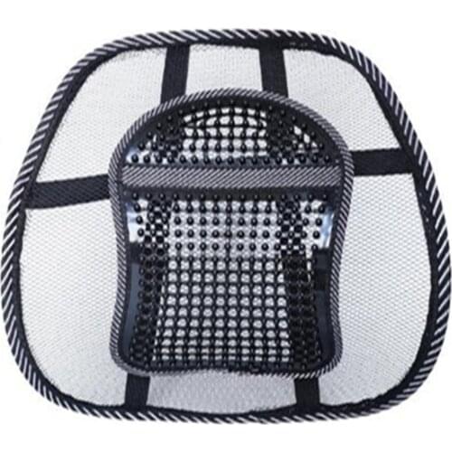 Car Seat Office Chair Massage Back Lumbar Support Mesh Ventilate Cushion Pad Black Mesh Back Lumbar Cushion for Car Driver