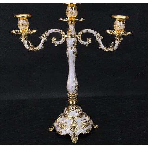 Hot 3/5 Head European Metal Candle Holder Candlestick Wedding Home Romantic Decor