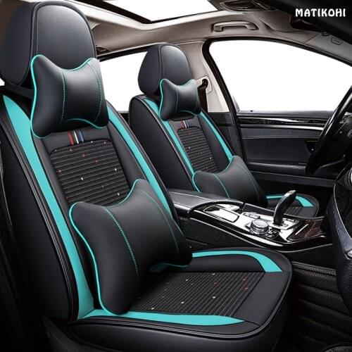 MATIKOHI leather car seat covers For ford focus mk1 focus 2 3 mondeo mk4 fiesta mk7 figo ranger edge fusion 2015 kuga car seat