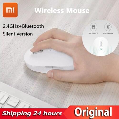Original Xiaomi Wireless Dual-Mode Mouse Silent Portable Bluetooth & 2.4GHz Dual Mode Connect Mini Wireless Mice for Laptop