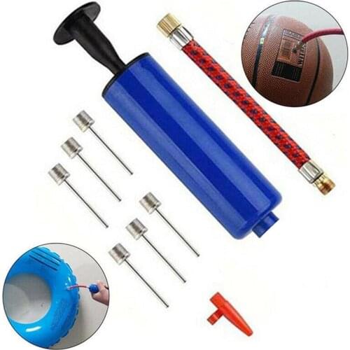 10pcs Ball Pump Set Hand Pump Inflator Portable Ball Inflating Pump Tools with Air Hose for Football Basketball Volleyball