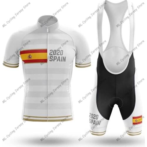2020 New Spain Cycling Jersey Pro Team Cycling Clothing Summer Short sleeve MTB Cycling Shirts Men Bike Jersey Ropa de Ciclismo