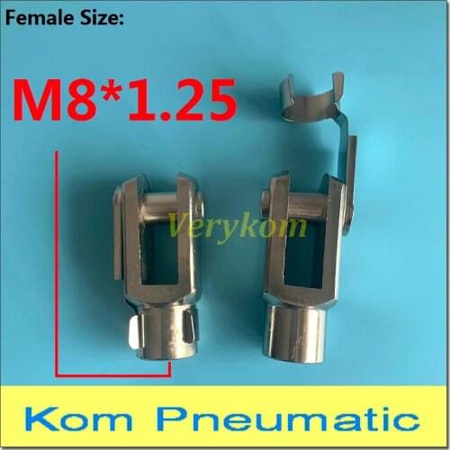 Wholesale 10pcs/lot Clip Y Joint M8*1.25 Female Size Pneumatic Cylinder Mounting Knuckle Piston Clevis With Clamp Festo M8X125Y