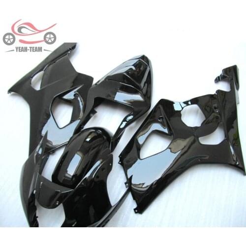 Full set aftermarket fairings for Suzuki K3 2003 2004 GSXR1000 glossy black Injection motorcycle fairing kits 03 04 GSXR 1000