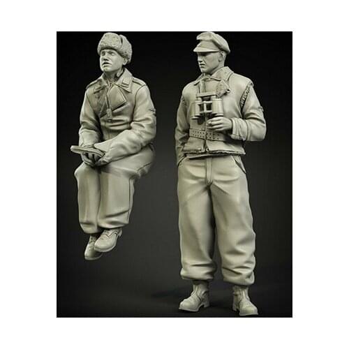 Unassambled 1/35 ancient Officers Kharkov include 2 Resin figure miniature model kits Unpainted