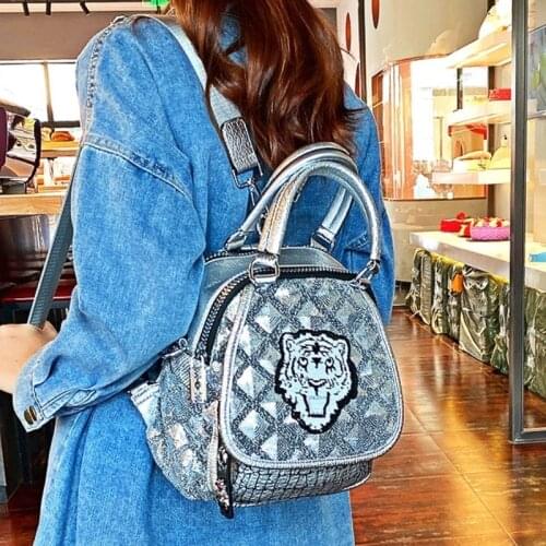 Luxury Women Brand Handbags Animal Prints Shoulder Bag Soft Leather Sequines Ita Sac Femme Crossbody Tote Bolsa Feminina