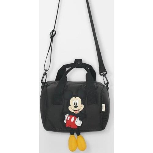 New Disney Mickey Mouse Cartoon Girl Handbag Children Storage Bag Girls Cartoon Mickey Minnie Mouse Bowling Bag Shoulder Bags