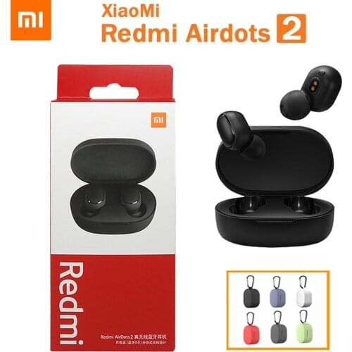 Hot Xiaomi Redmi Airdots 2 TWS True Wireless Bluetooth 5.0 Earphone Stereo Bass Headphones With Mic Handsfree Earbuds AI Control