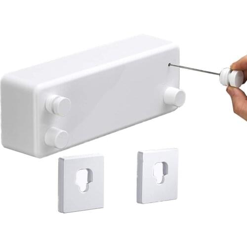 Indoor Outdoor Retractable Laundry Clothesline Wall Hanging Stretch Washing Clothes Line New Shrinking Balcony Invisible Line