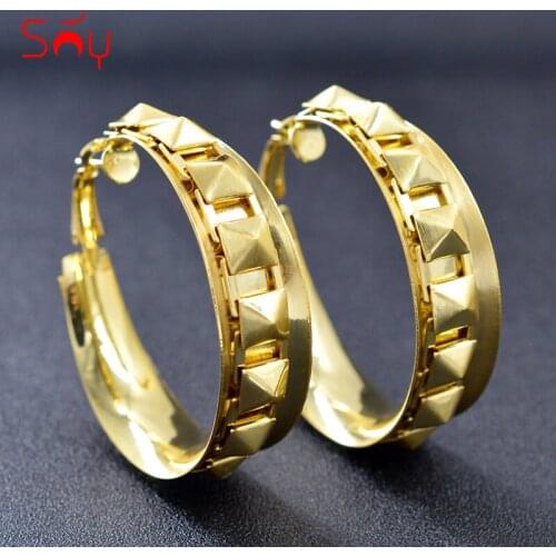 Sunny Jewelry Hot selling Big Round Hoop Earrings For Women Fashion Earrings For Party Engagement Gift Classic Jewelry Findings