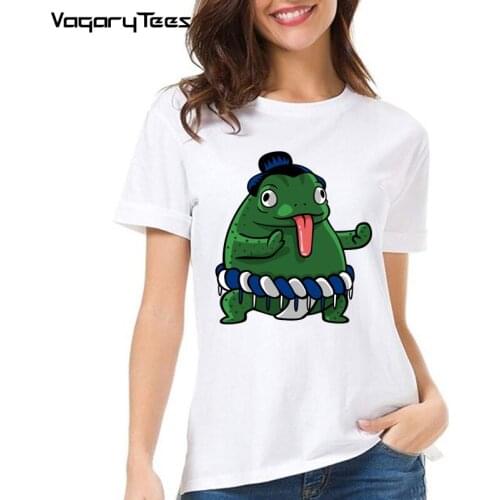 Funny Kawaii Print Sumo Avocado frog Tees Tshirt Women aesthetics Harajuku Kawaii Large Avocado Love Gift Tops t-shirt