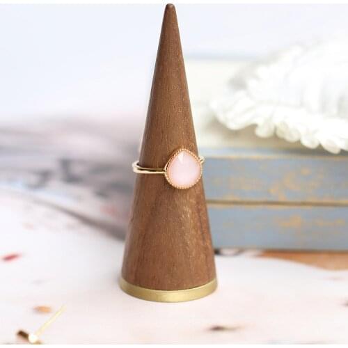 MoBuy 925 Silver Rings For Women Peach Shape Synthetic Coral White Crystal 14K Gold Plated Ring Fine Jewelry Woman Ring MBRI098