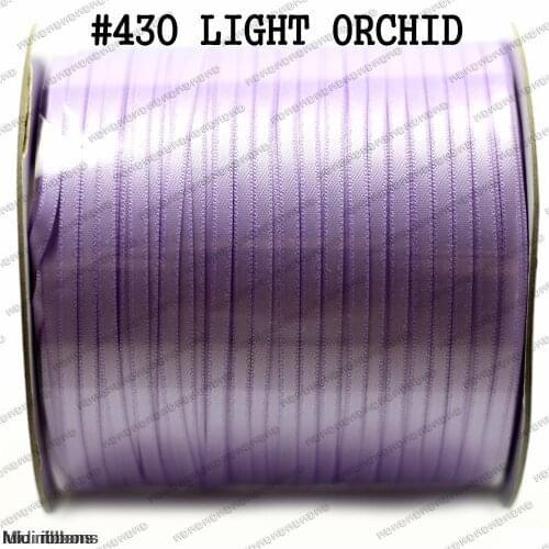 1/8" 3mm Light Orchid Double Face Satin Ribbon Solid Color Silk Satin Ribbon Handmade Hair Bows Wedding Decorations 500 yards