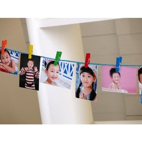 100pcs/lot Random Mini Colored Spring Wood Clips Clothes Photo Paper Peg Pin Clothespin Craft Clips Party Decoration MQ 001