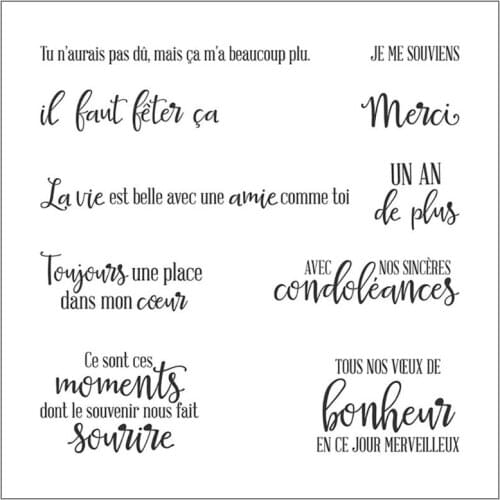 2021 New French Alphabet DIY Silicone Clear Stamp Cling Seal Scrapbook Embossing Album Decor