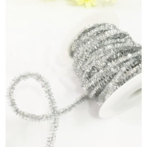 3m * Silver Metallic String Lace Trim Ribbon for Craft DIY Gift Packing 7LS21