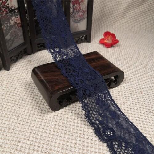 R1039-2 5cm Foreign trade quality black stretch lace fabric diy skirt stitching collar sleeves decorative supplies